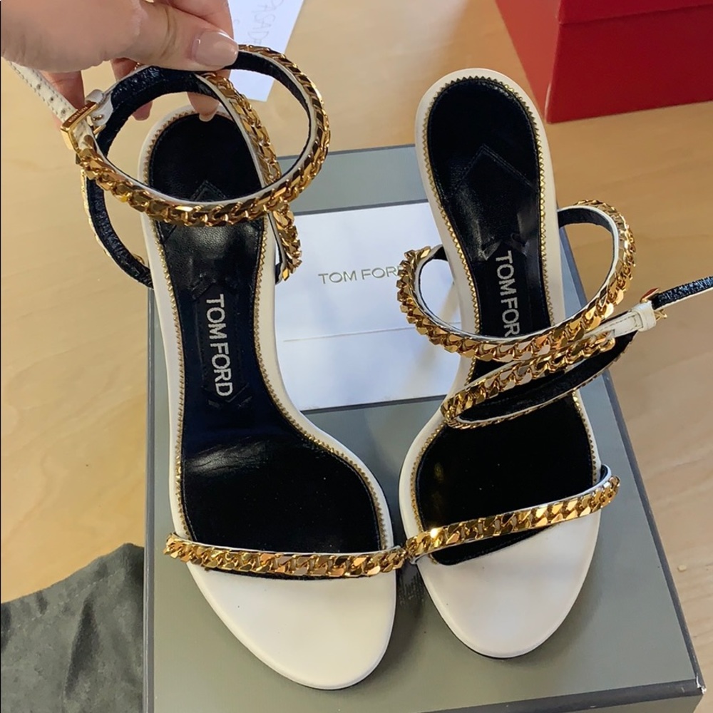 Tom Ford Gold Chain Heels